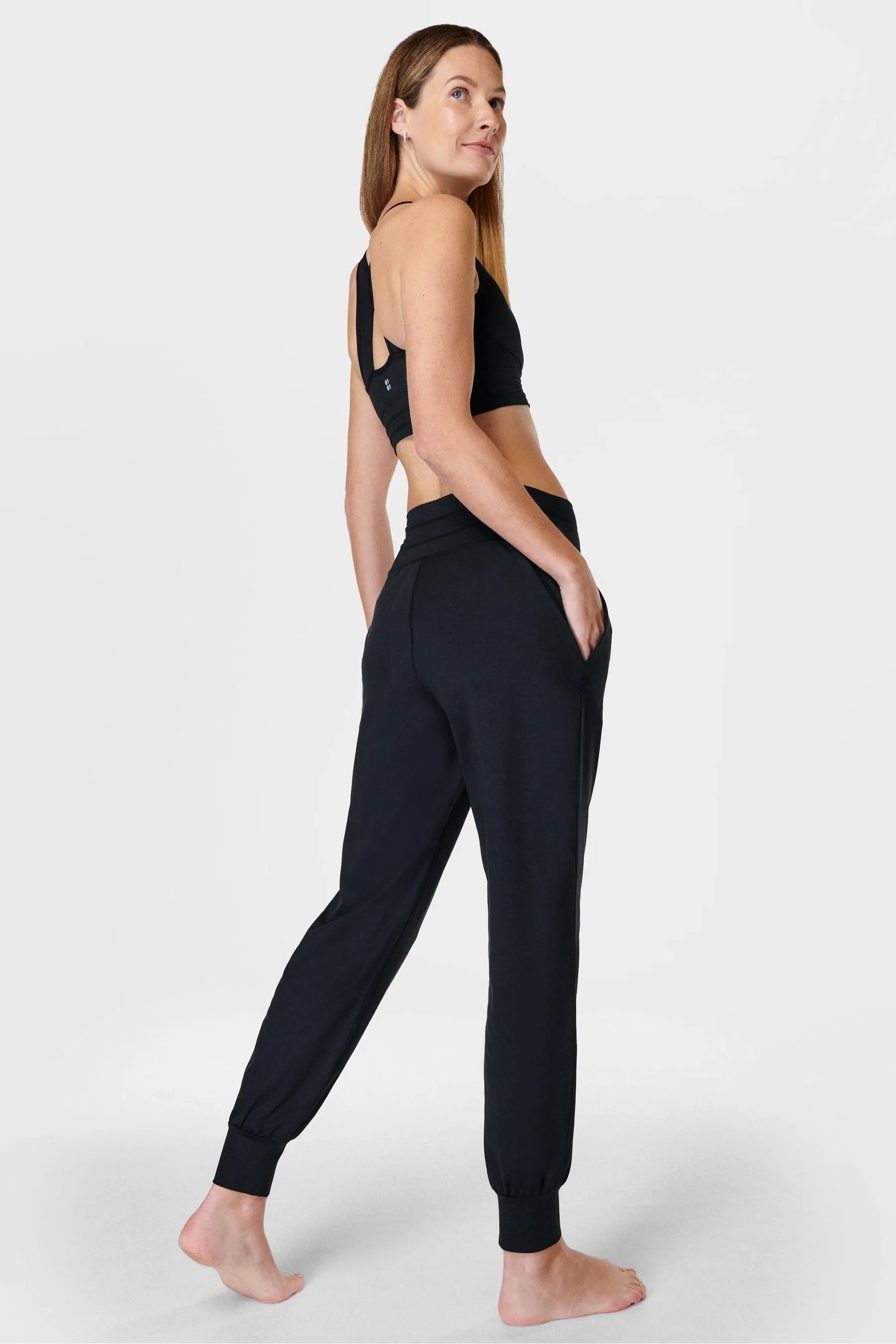 Felpata - Betty Due Pantaloni da jogging da yoga con motivo slavato    