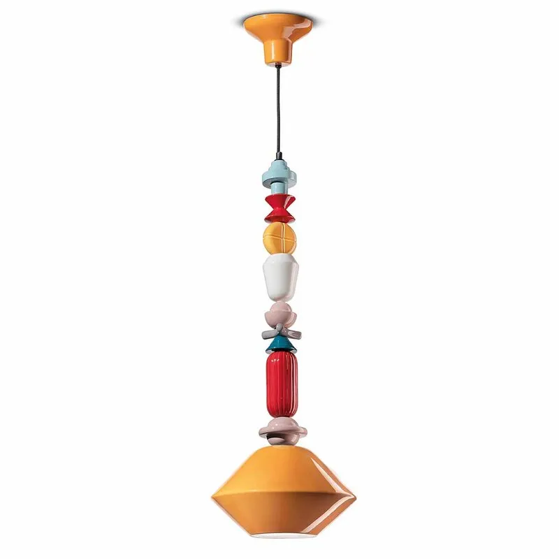 Ferroluce Lampada A Sospensione Lariat Giallo h87