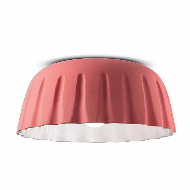 Ferroluce Plafoniera Madame Gres Rosa Corallo piccola