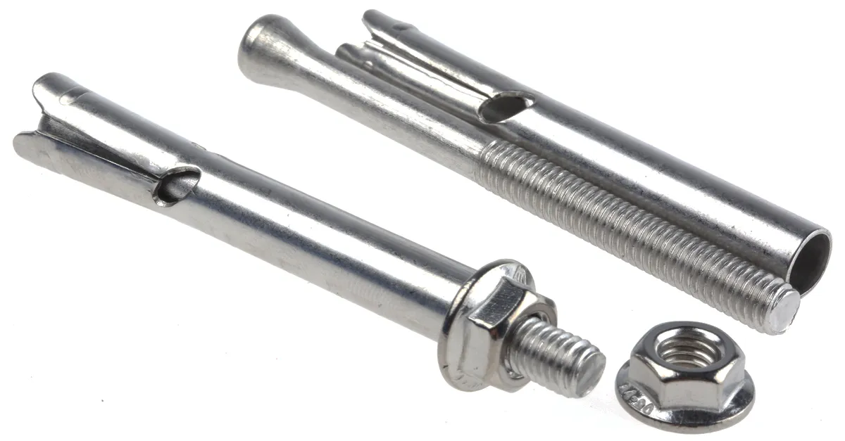 Fissaggio per muro RS PRO in Acciaio inox, Ø foro di fissaggio 8mm, L 65mm