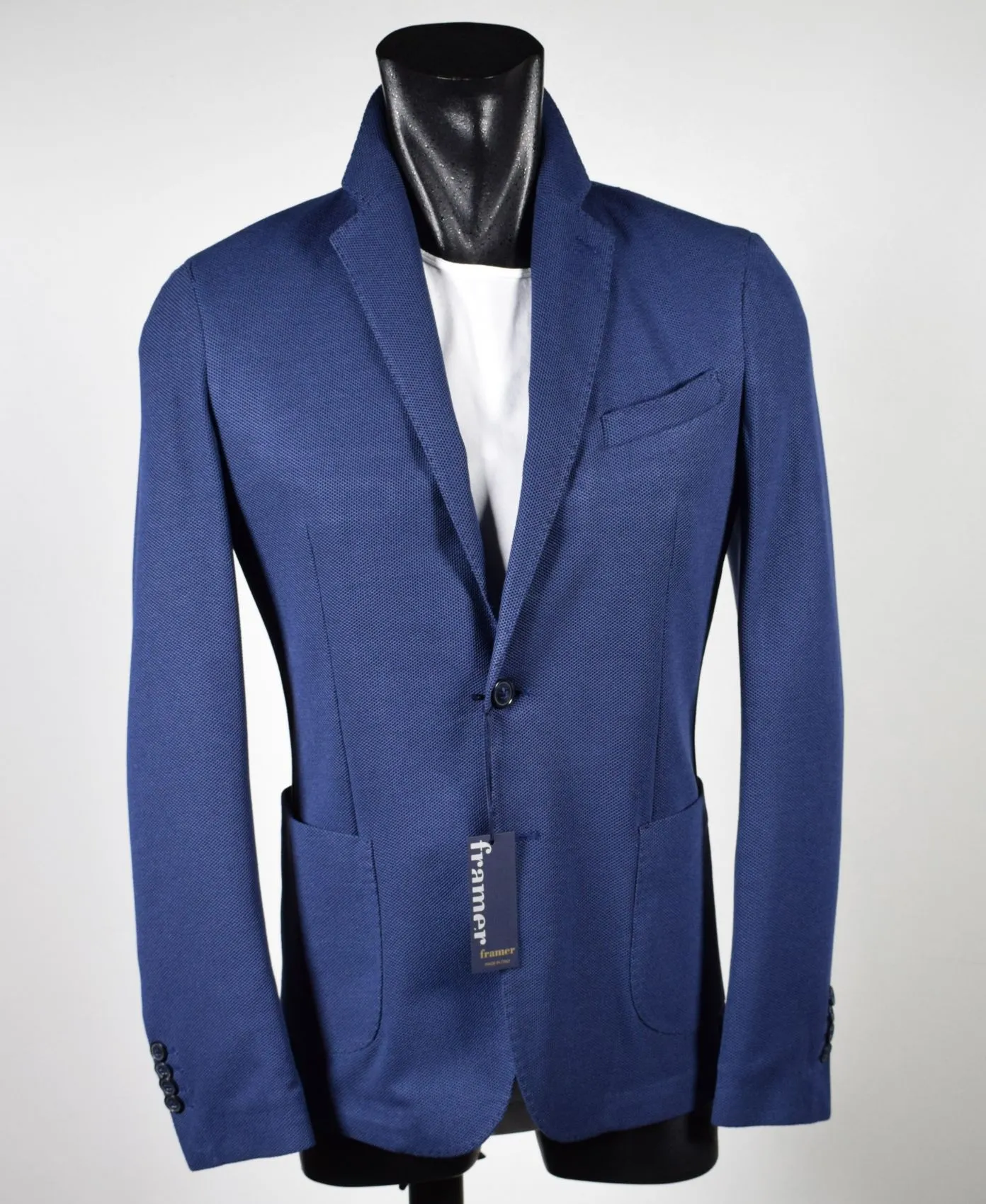 Framer jacket informal light blue unlined slim fit or