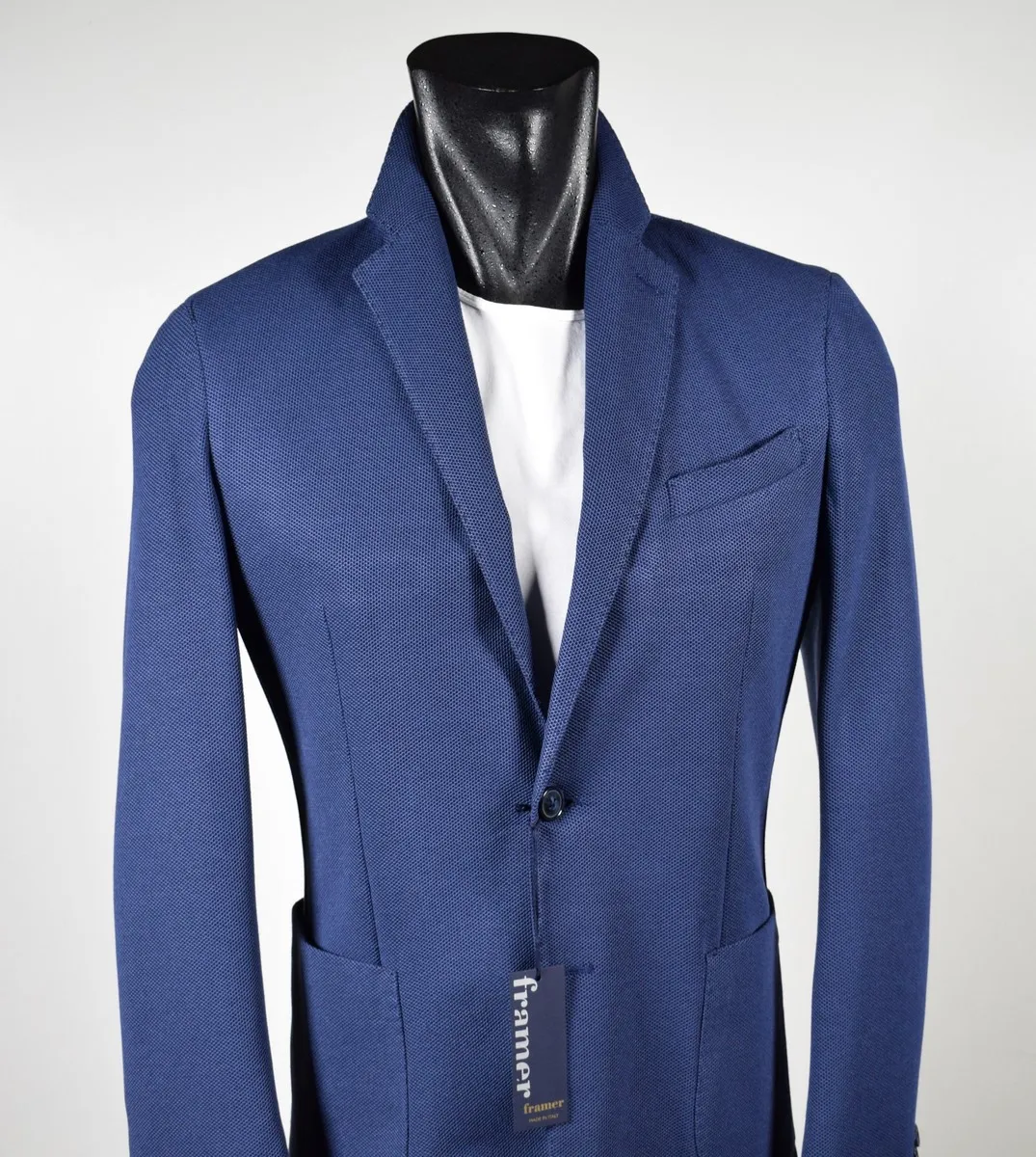 Framer jacket informal light blue unlined slim fit or