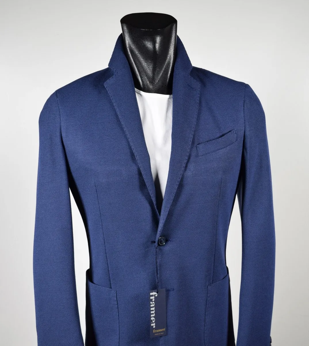 Framer jacket informal light blue unlined slim fit or