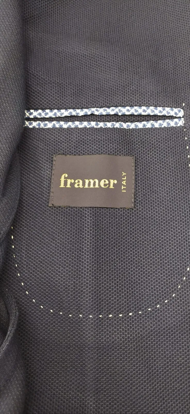 Framer jacket informal light blue unlined slim fit or