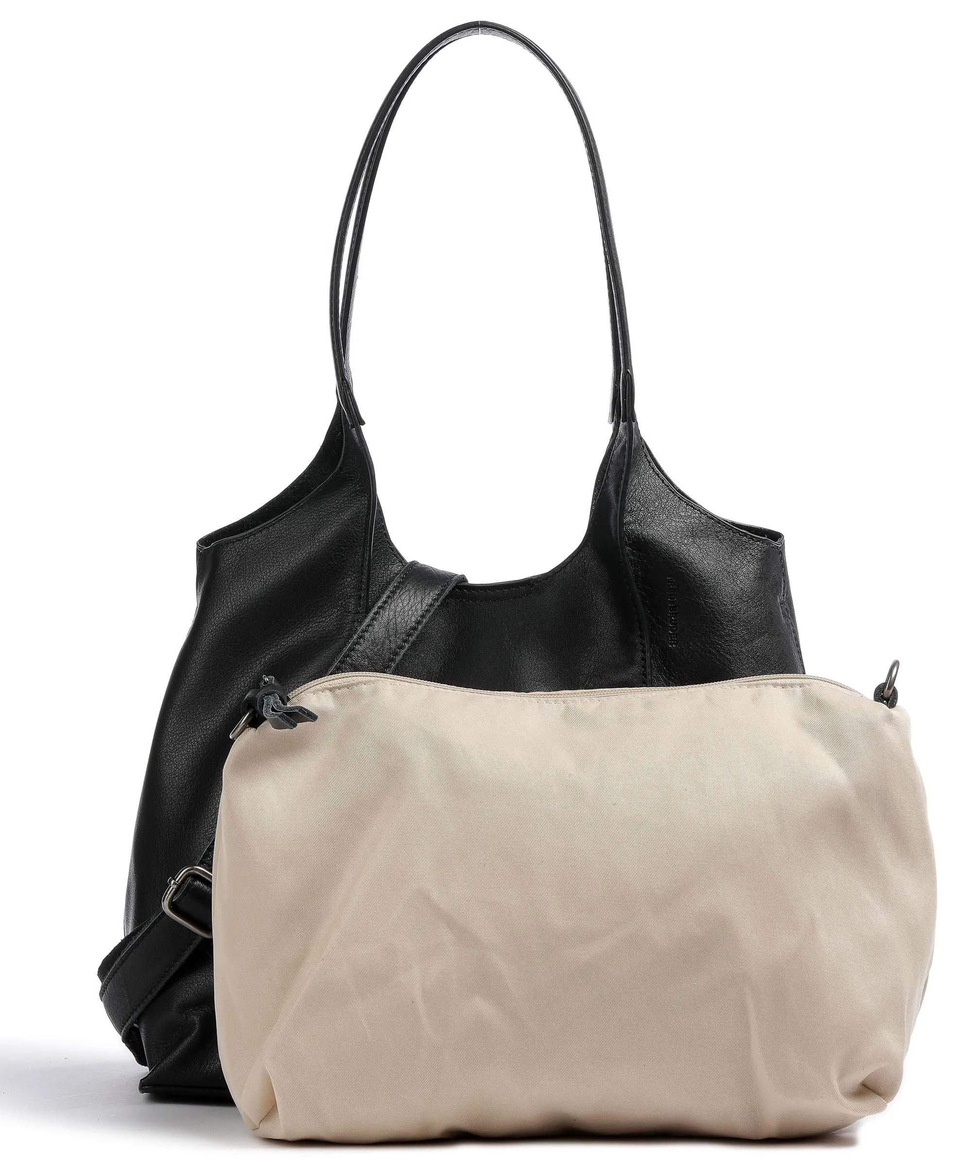  FredsBruder FB Borsa shopper pelle granulata nero  