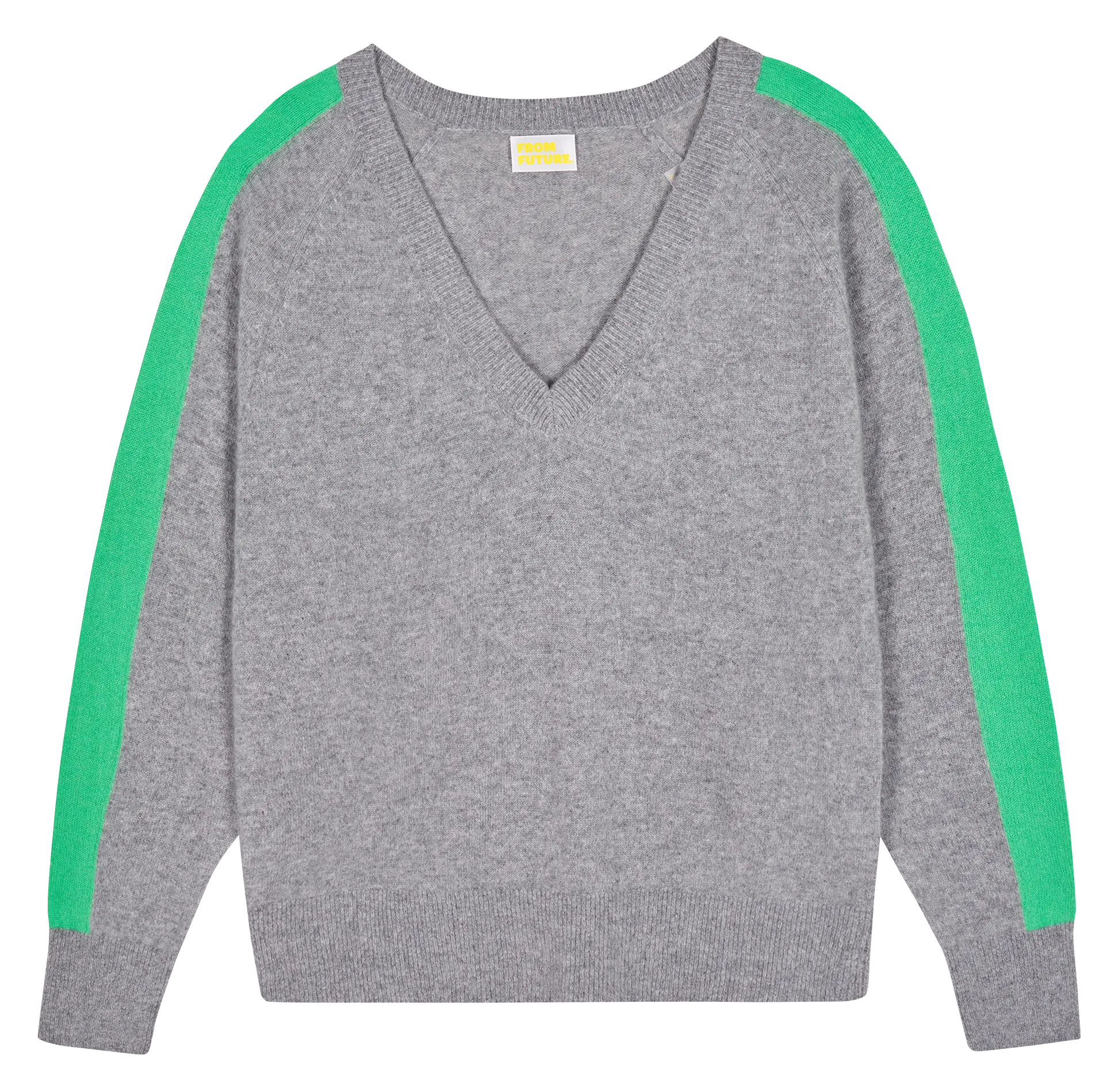  FROM FUTURE   Maglione dritto con scollo a V in cashmere | Grigio
