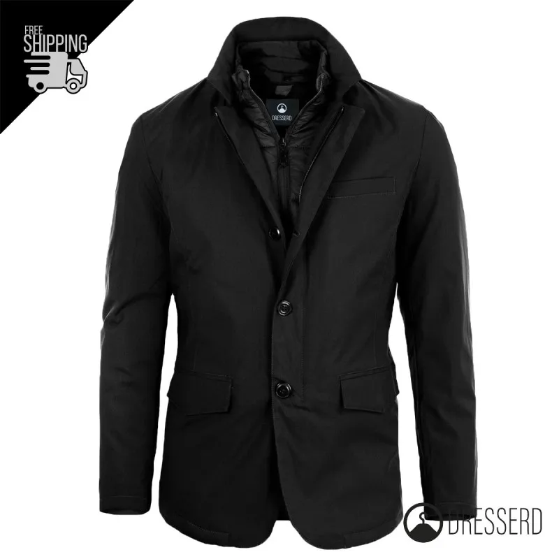 Giacca Giubbino Uomo Casual Con piumino Smontabile, Giubbotto Dresserd