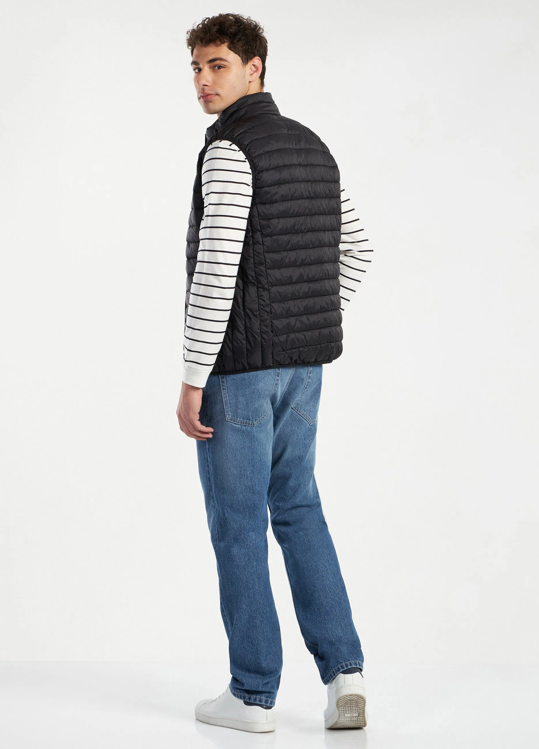Gilet imbottito a collo alto uomo