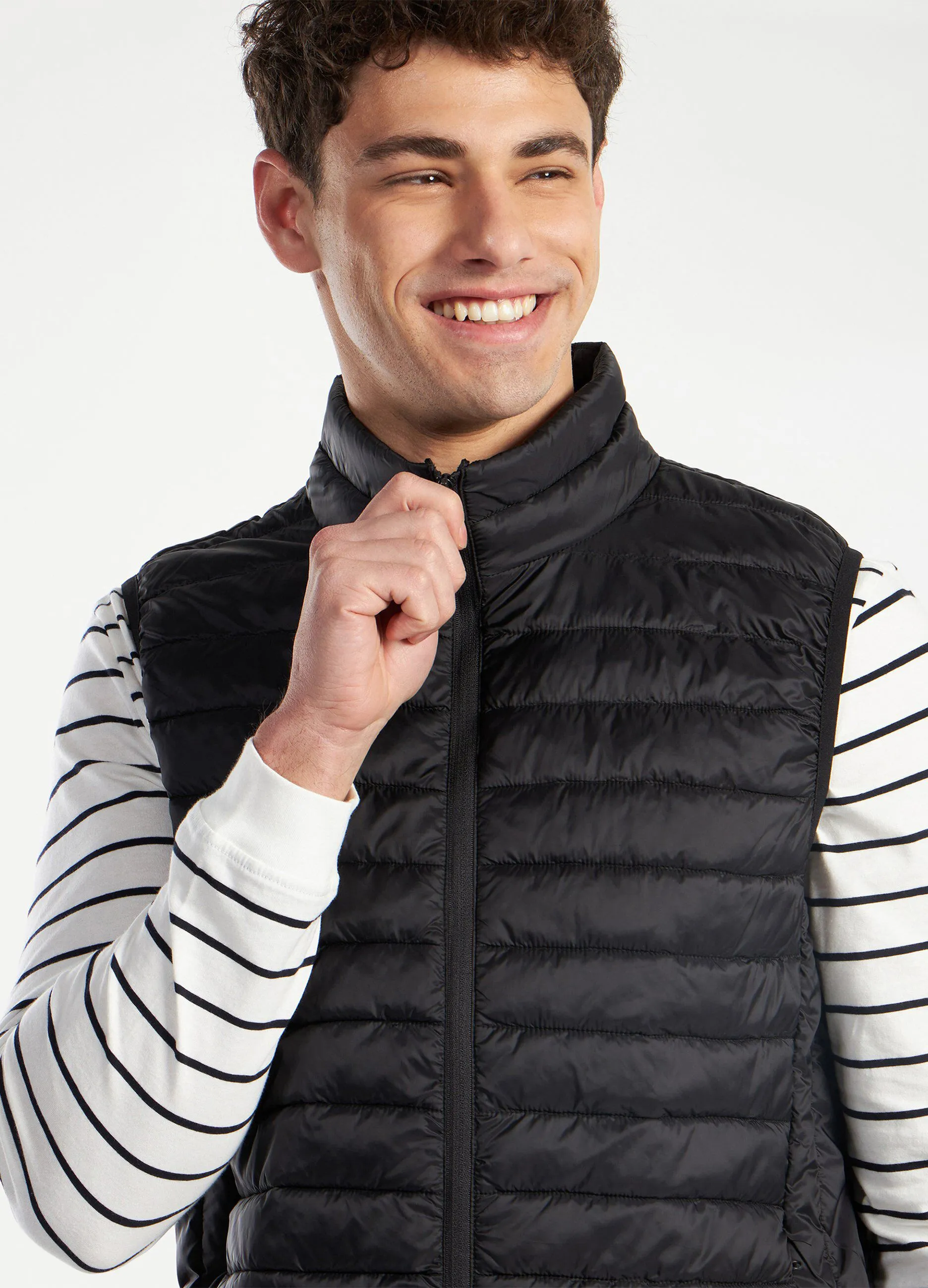 Gilet imbottito a collo alto uomo