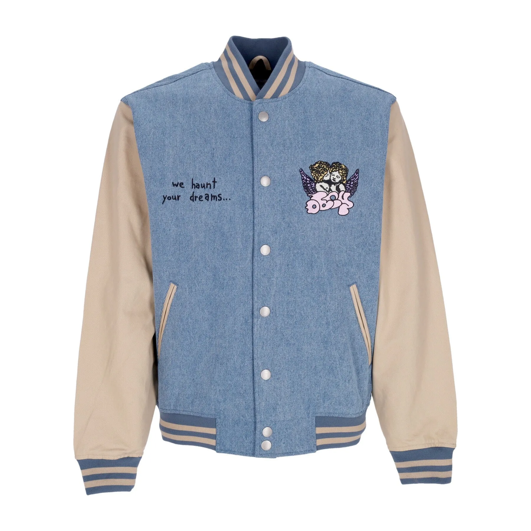 Giubbotto Uomo Care Denim Varsity Jacket Light Indigo Multi