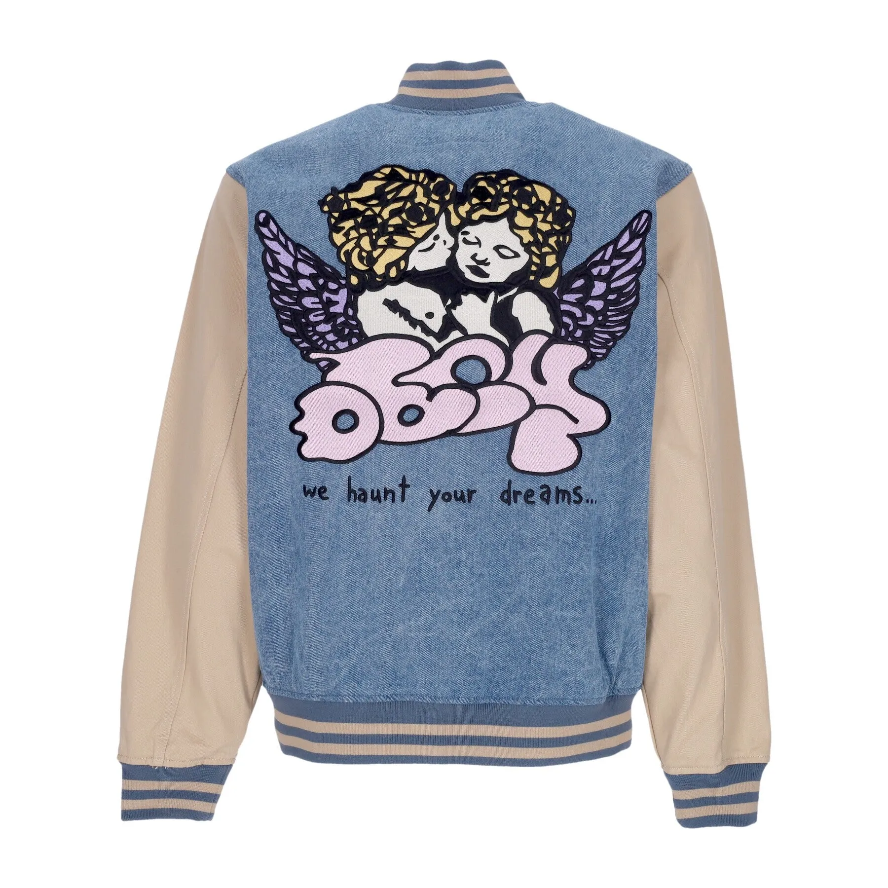 Giubbotto Uomo Care Denim Varsity Jacket Light Indigo Multi