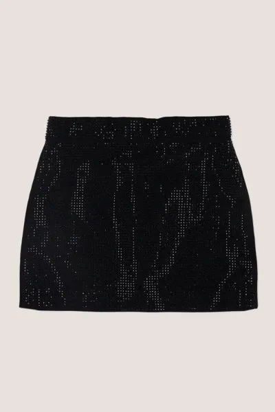 Gonna bambina con strass Nero