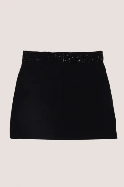 Gonna bambina con strass Nero
