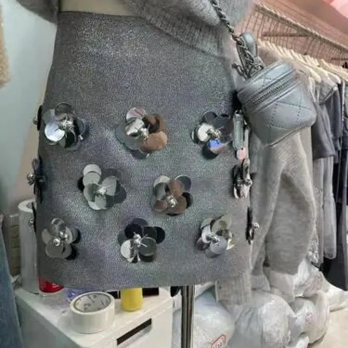 Gonna floreale con paillettes a vita alta stile slim A Line Faldas Mujer Moda 2023 Gonne corte casual lavorate a maglia  Prim