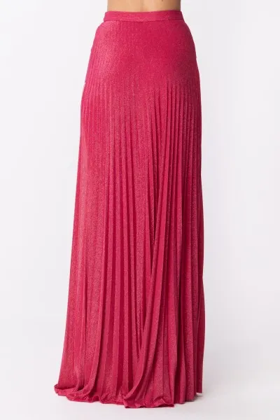 Gonna plissettata in lurex Fuxia