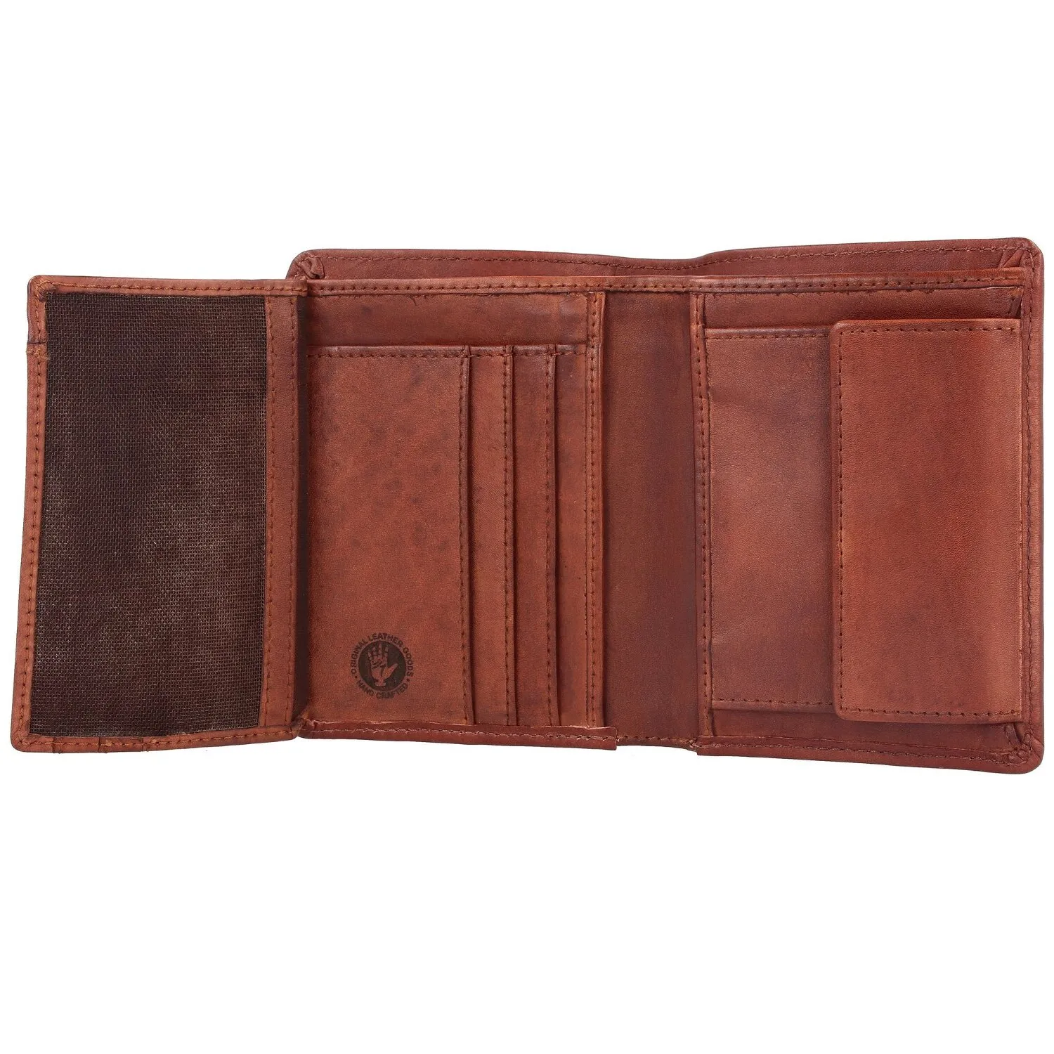 Greenburry Portafoglio in pelle lavata vintage 10 cm