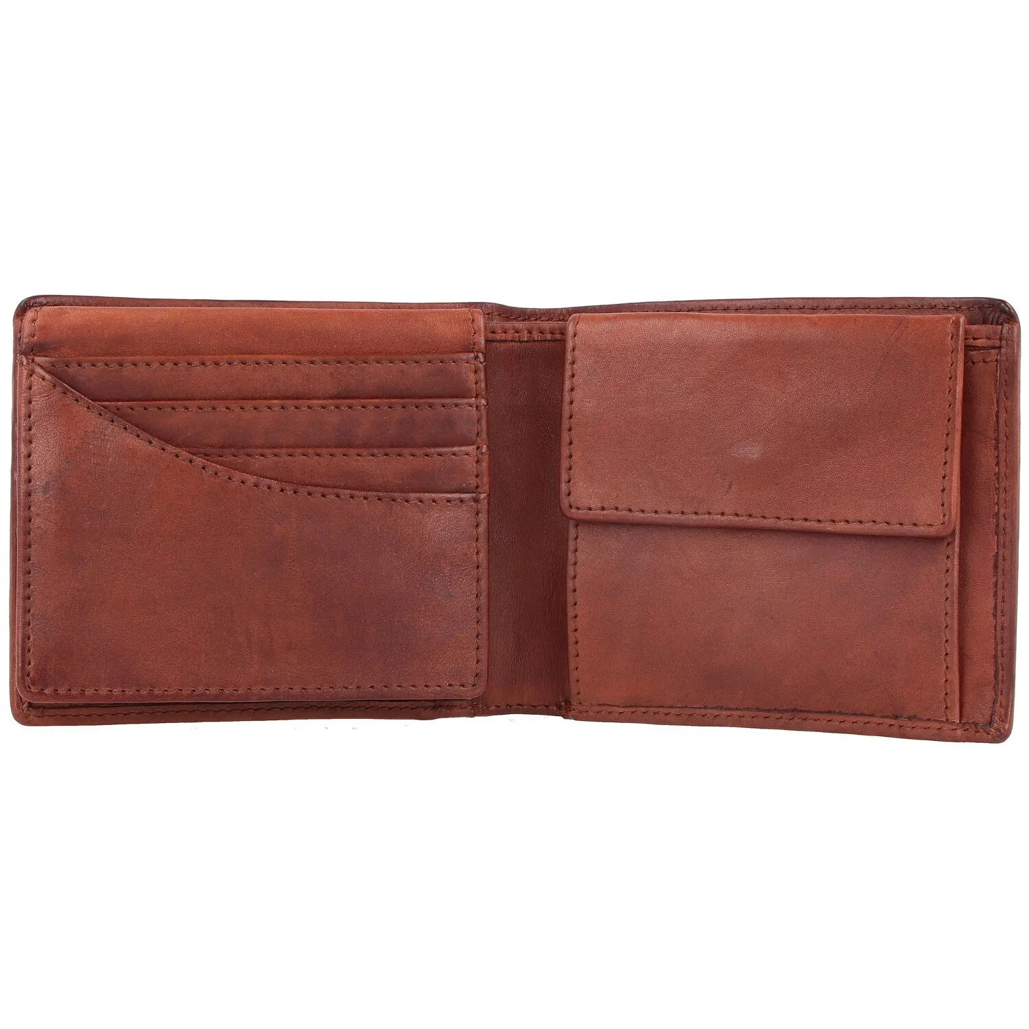 Greenburry Portafoglio in pelle lavata vintage 13 cm