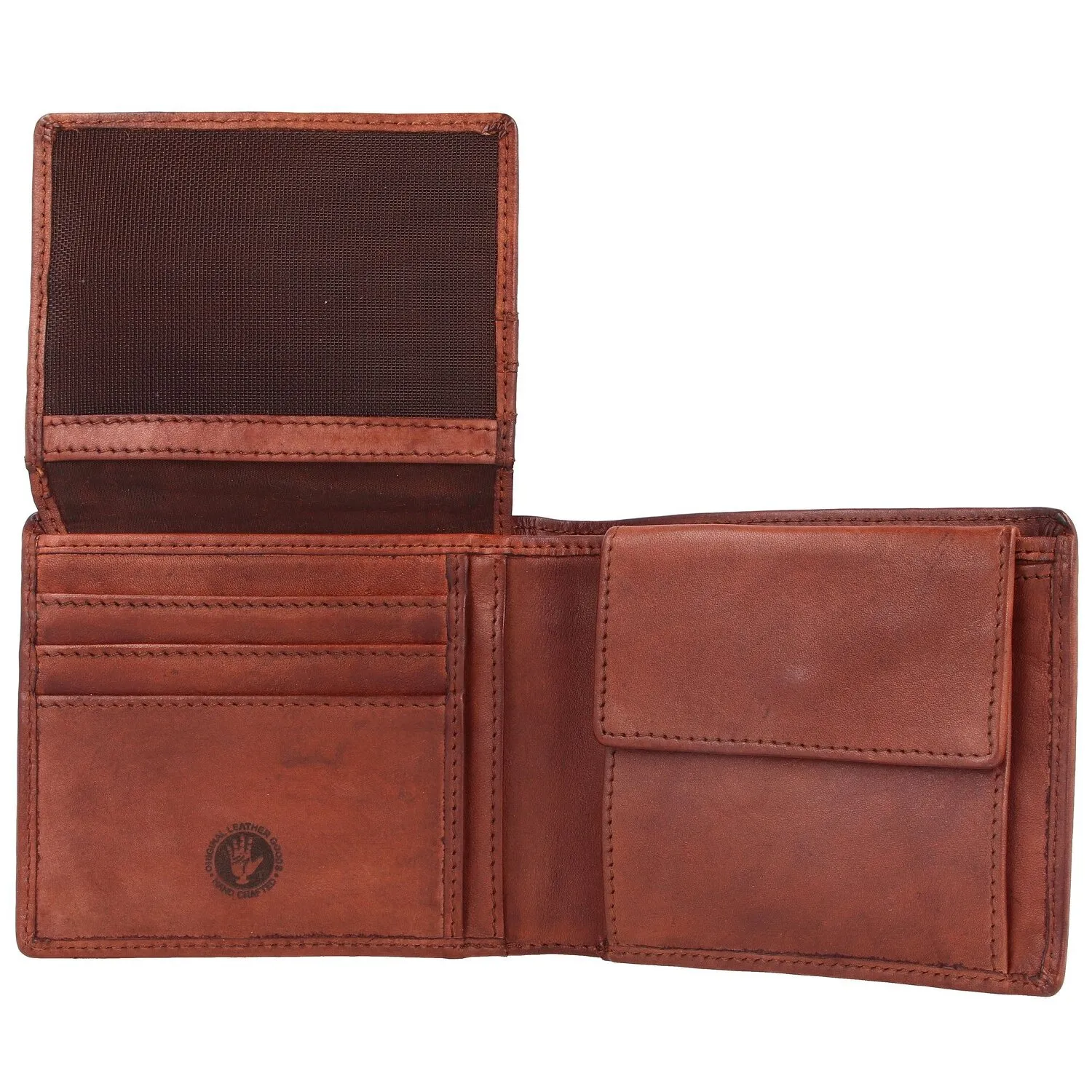 Greenburry Portafoglio in pelle lavata vintage 13 cm