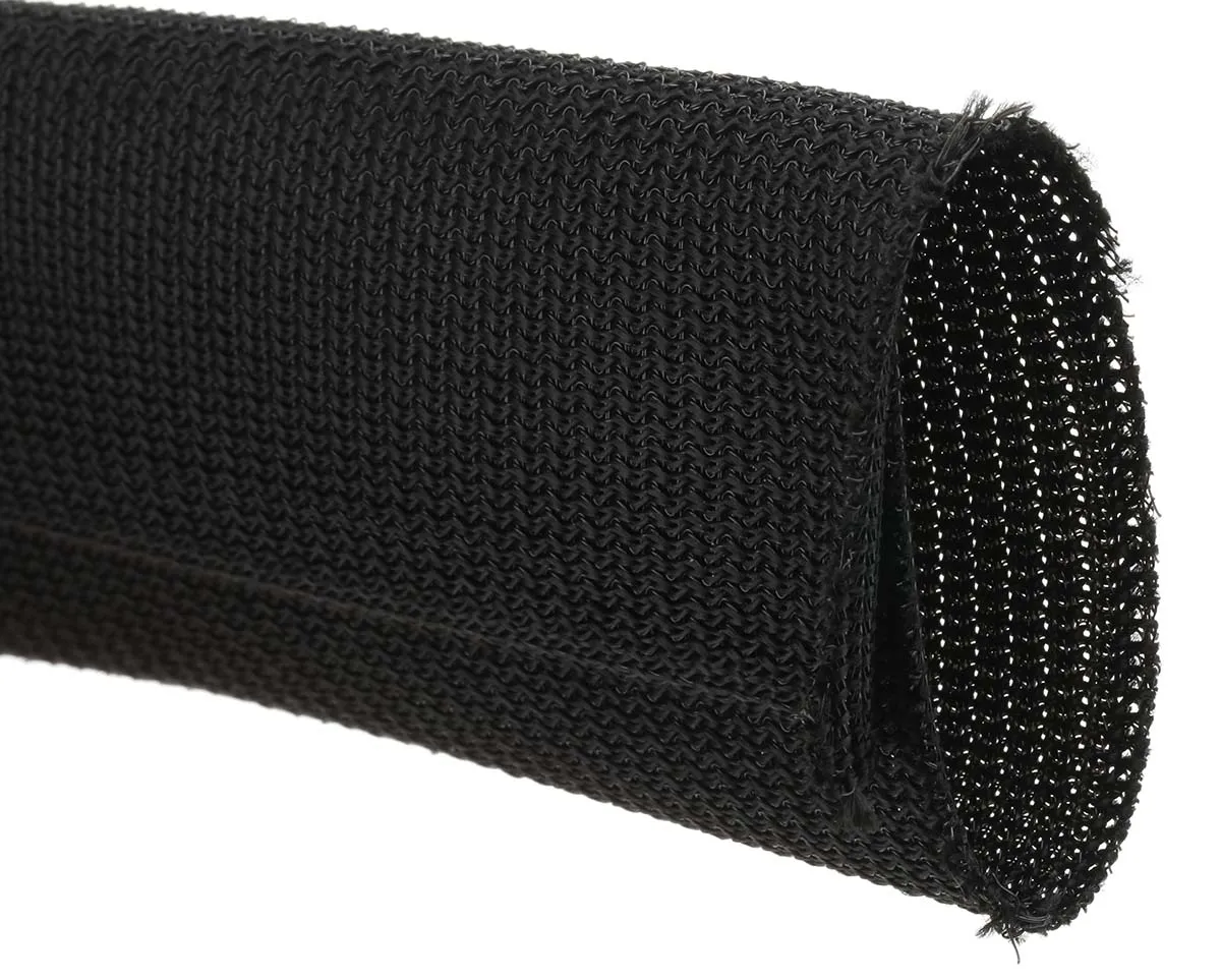 Guaina per cavi intrecciata RS PRO in PET, Ø 32mm, L. 3m, col. Nero
