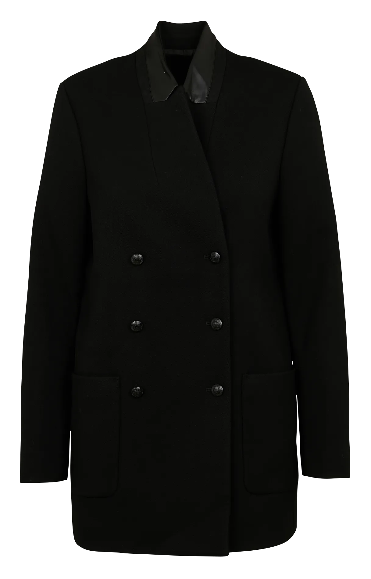  IKKS   Cappotto con taglio sartoriale diritto | Nero