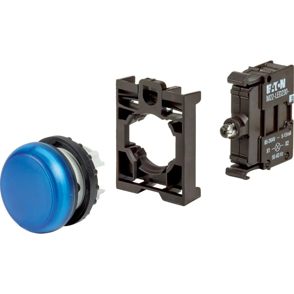 Indicatore 132611 M22-L-B-LED230-BVP, LED, foro 22.5mm, , IP67, IP69K M22-L