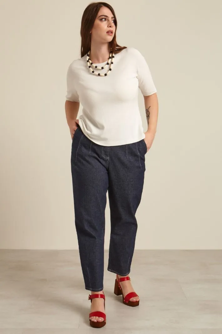 Jeans carrot in denim stretch