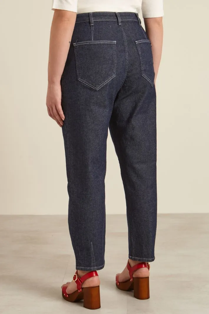 Jeans carrot in denim stretch