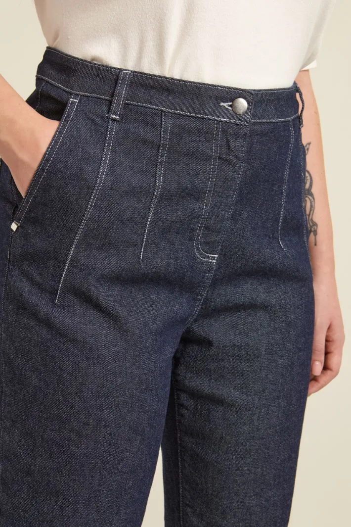 Jeans carrot in denim stretch