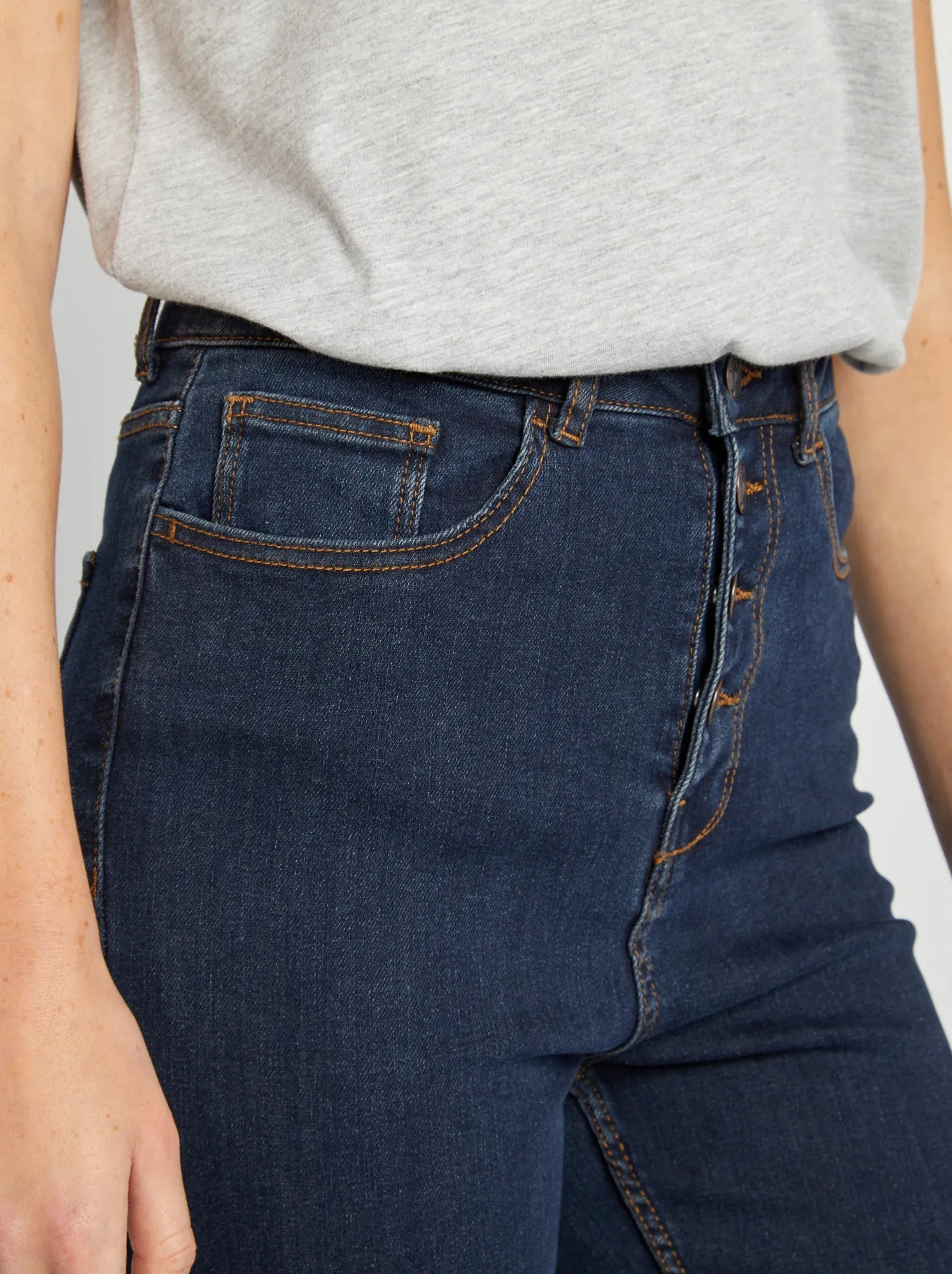 Jeans skinny a vita alta - BLU