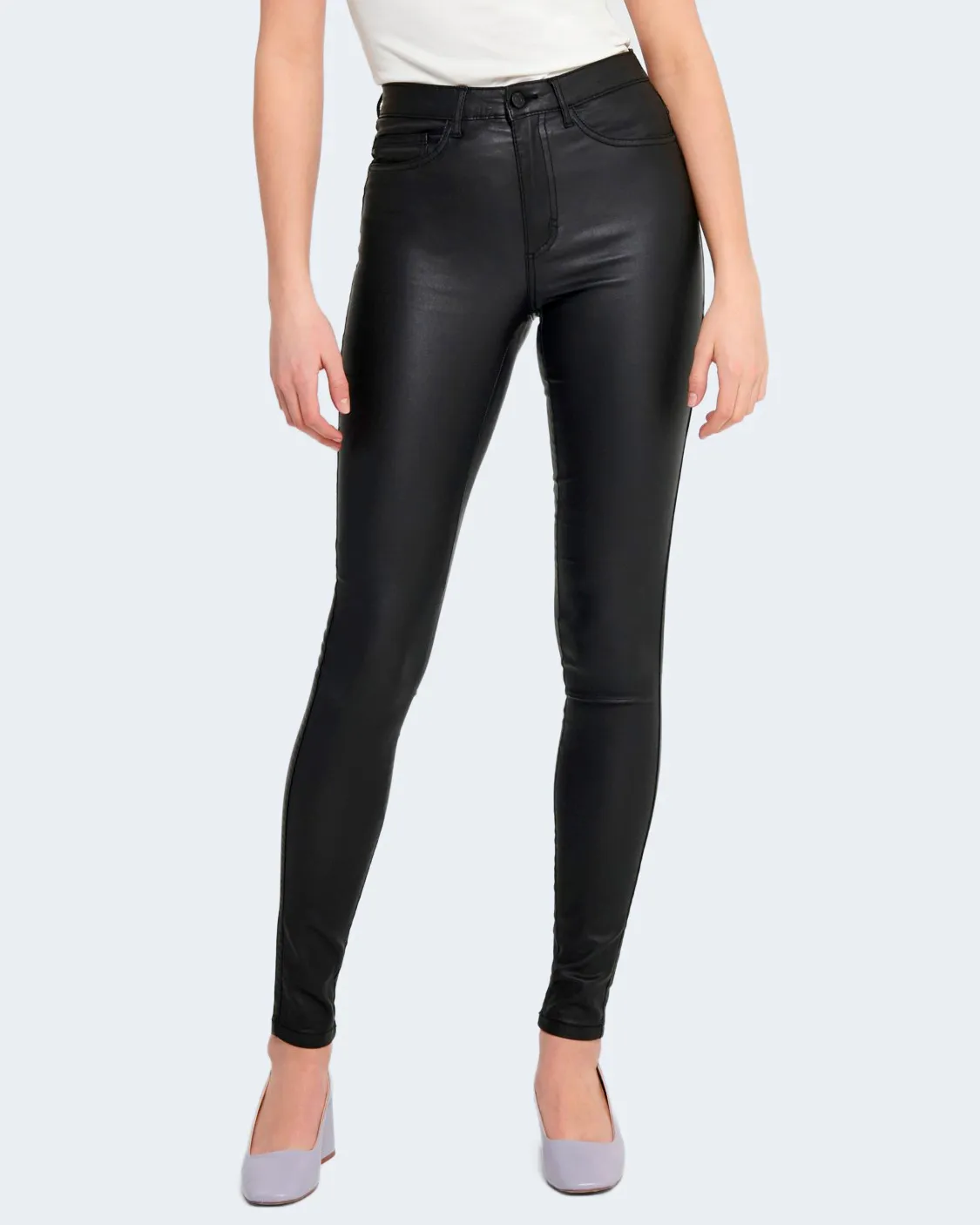 Jeans skinny Only ONLROYAL HW SK ROCK COATED PIM NOOS Nero