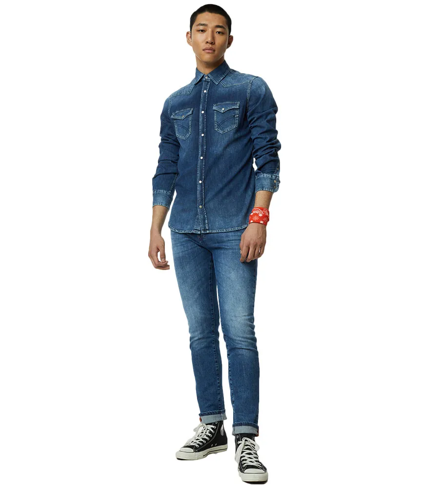 Jeans Uomo Gas Sax Zip WT10