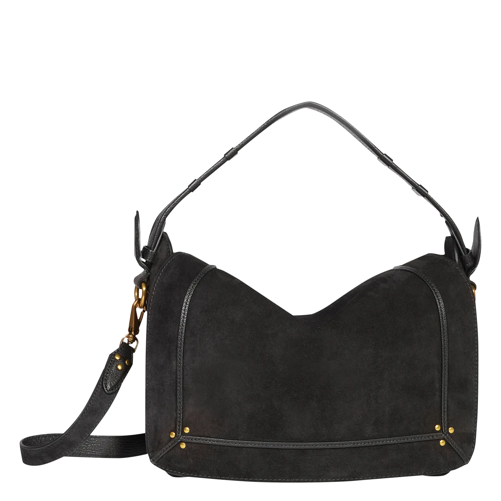  JEROME DREYFUSS   PEPITO M - Borsa a bisaccia in pelle scamosciata | Nero