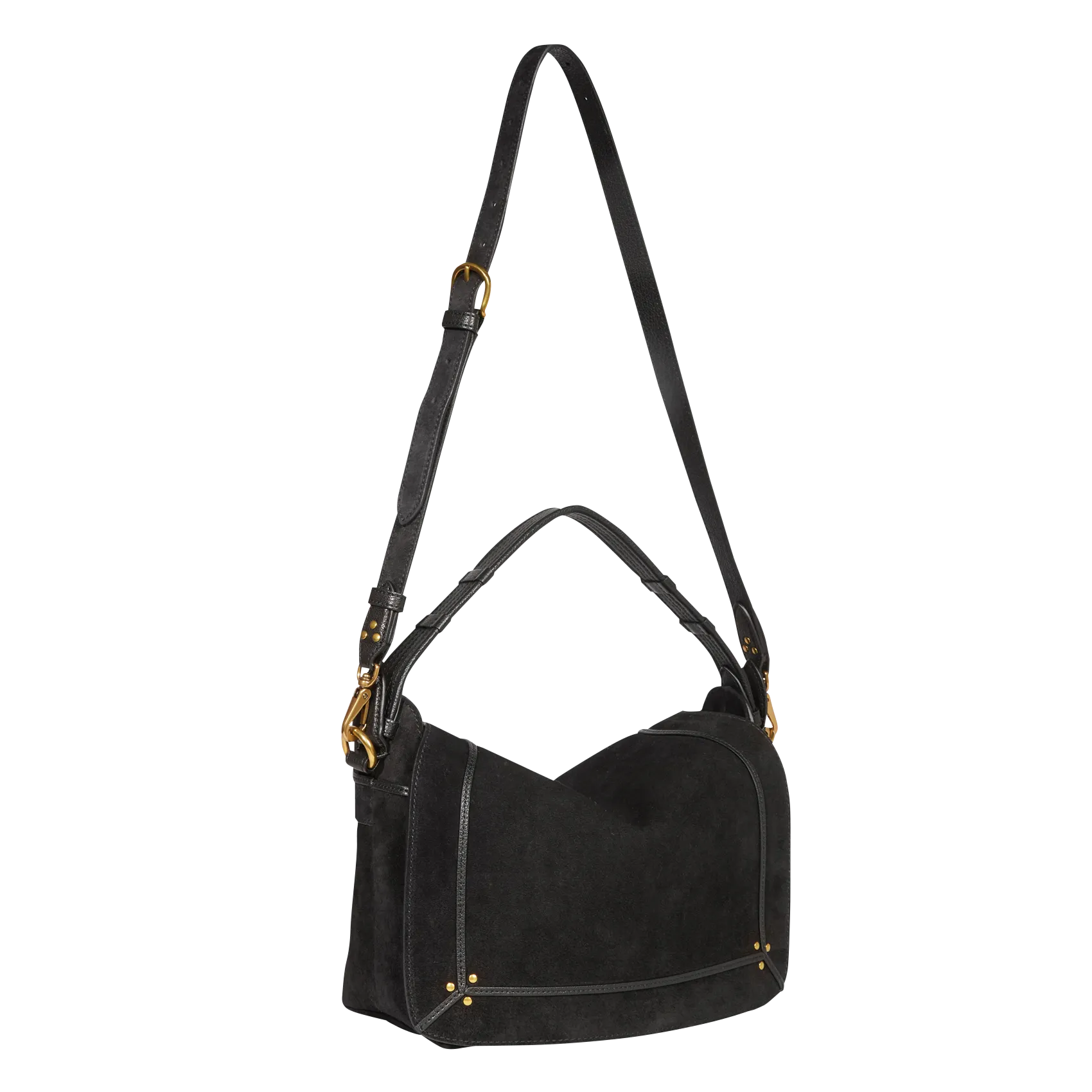  JEROME DREYFUSS   PEPITO M - Borsa a bisaccia in pelle scamosciata | Nero