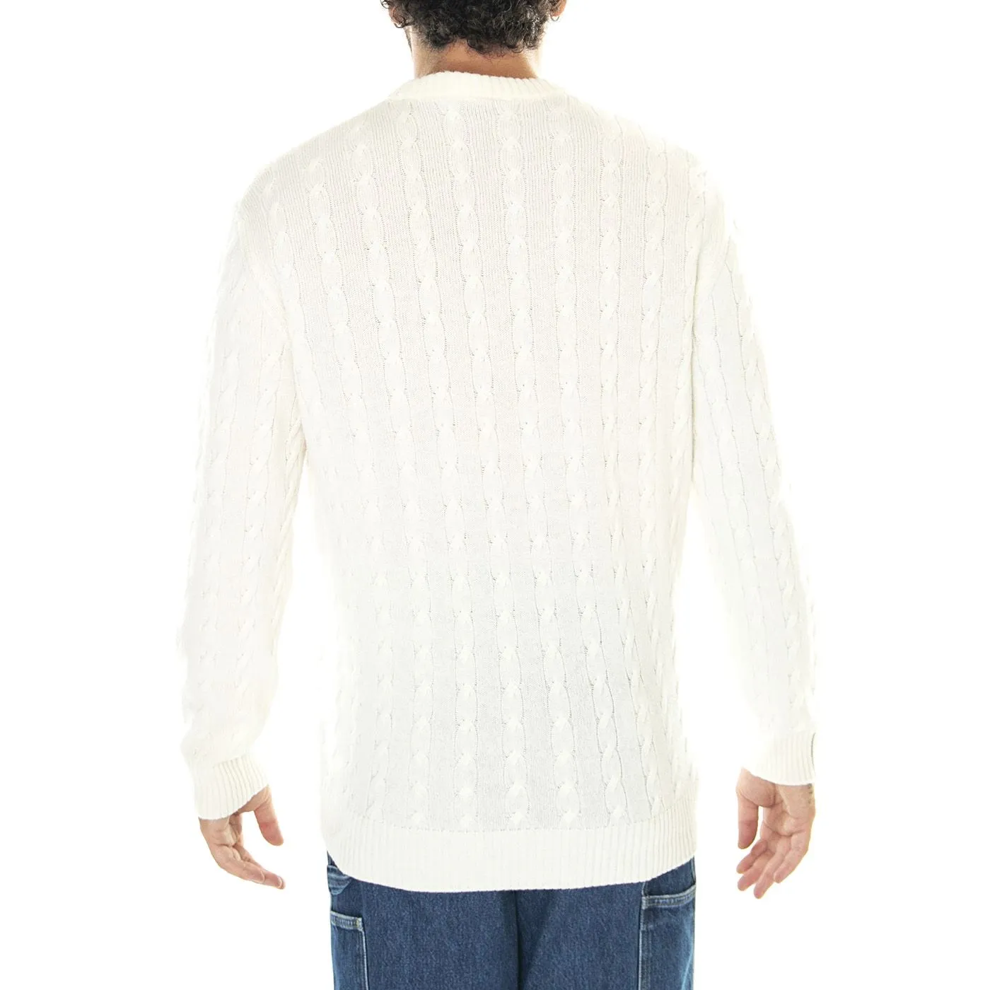 Lacoste Pullover AH8566-XFJ White - Maglione Girocollo Uomo Bianco    