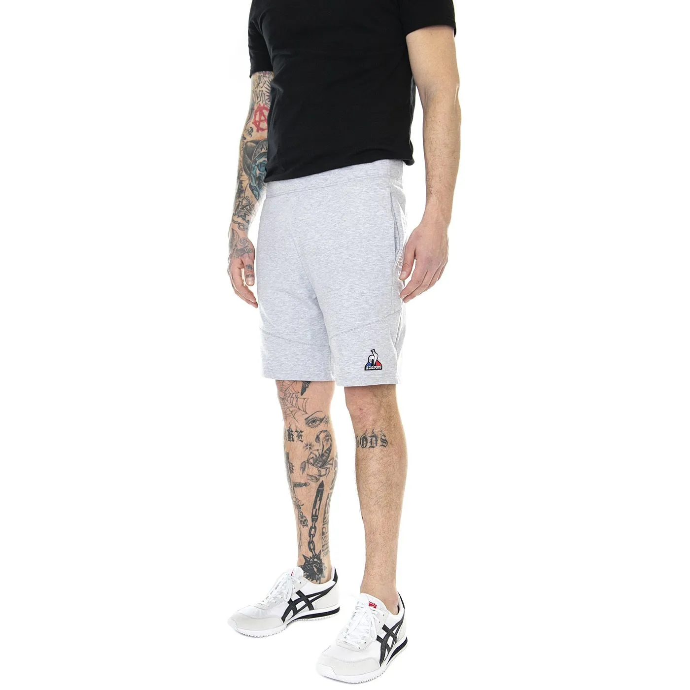 Le Coq Sportif ESS Short Regular N1 M Gris Chiné Clair - Bermuda Uomo Grigi    