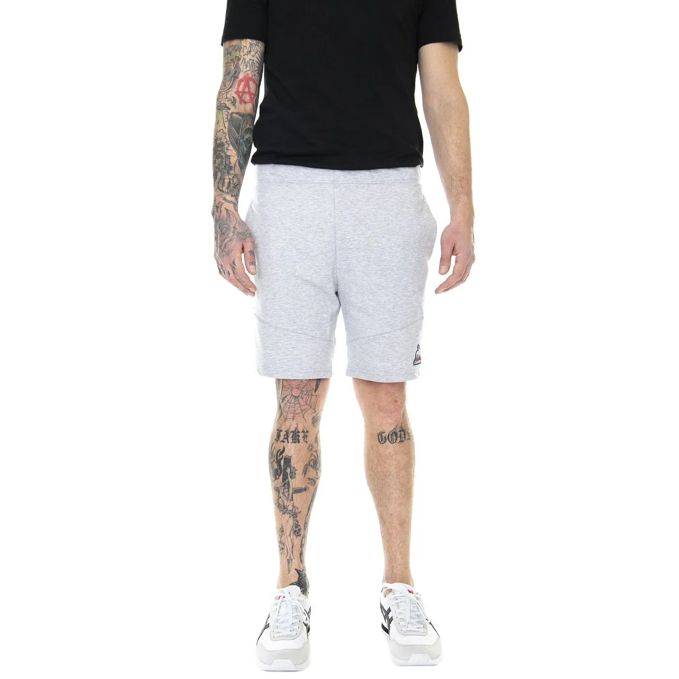 Le Coq Sportif ESS Short Regular N1 M Gris Chiné Clair - Bermuda Uomo Grigi    