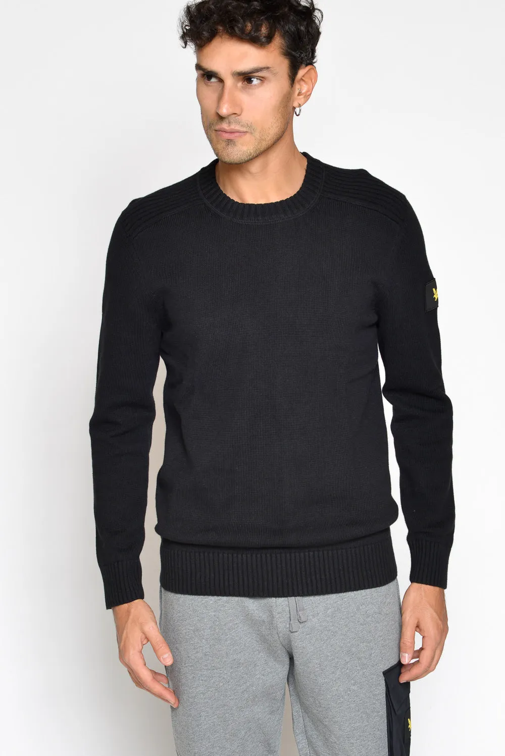 Lyle & Scott Felpa Girocollo Nero Uomo