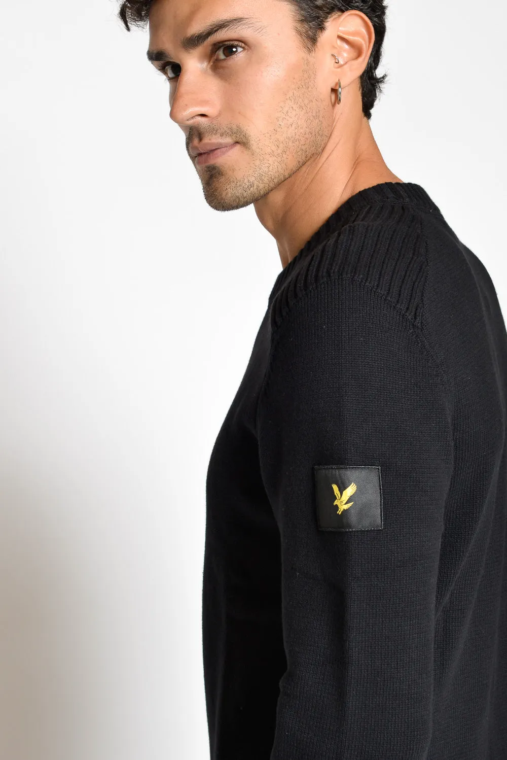 Lyle & Scott Felpa Girocollo Nero Uomo