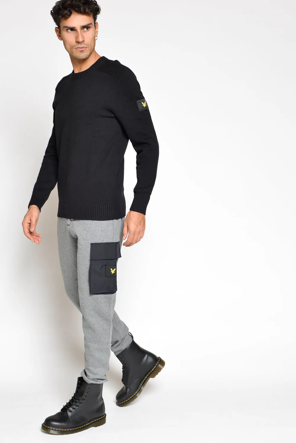 Lyle & Scott Felpa Girocollo Nero Uomo