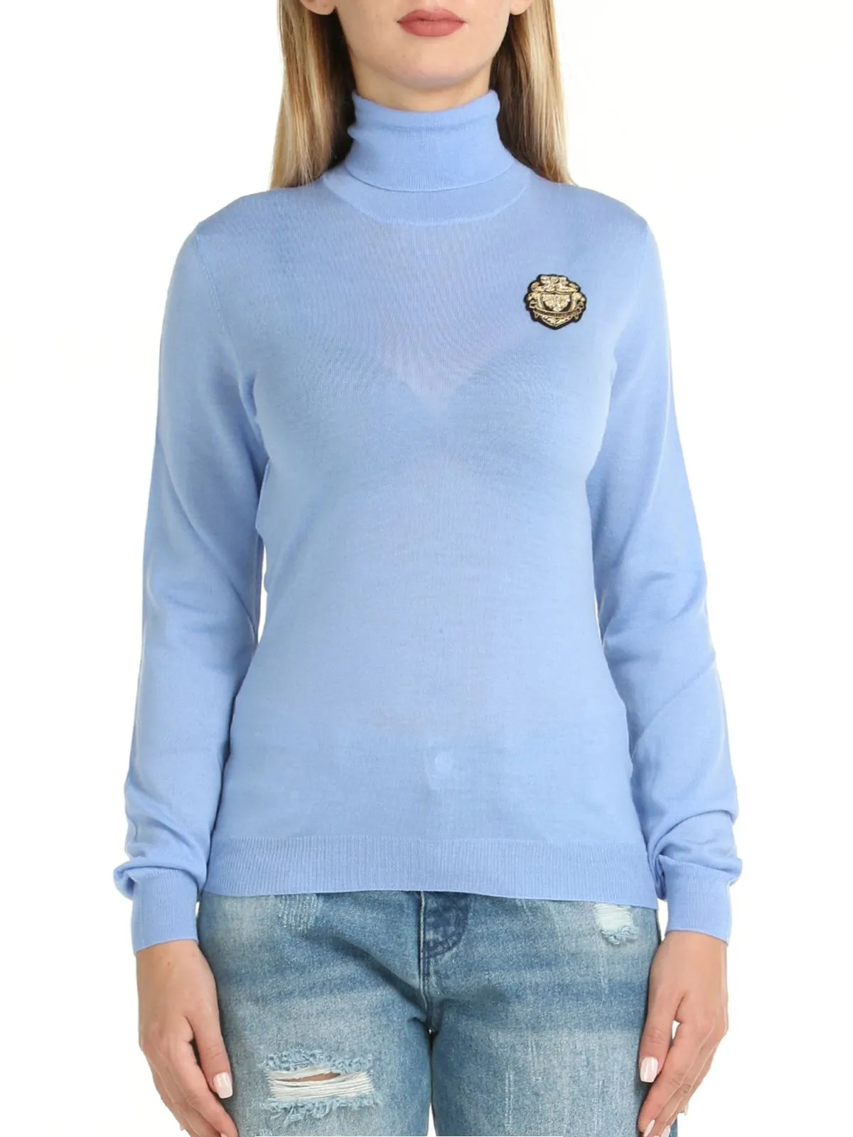 MAGLIA A COLLO ALTO CON PATCH