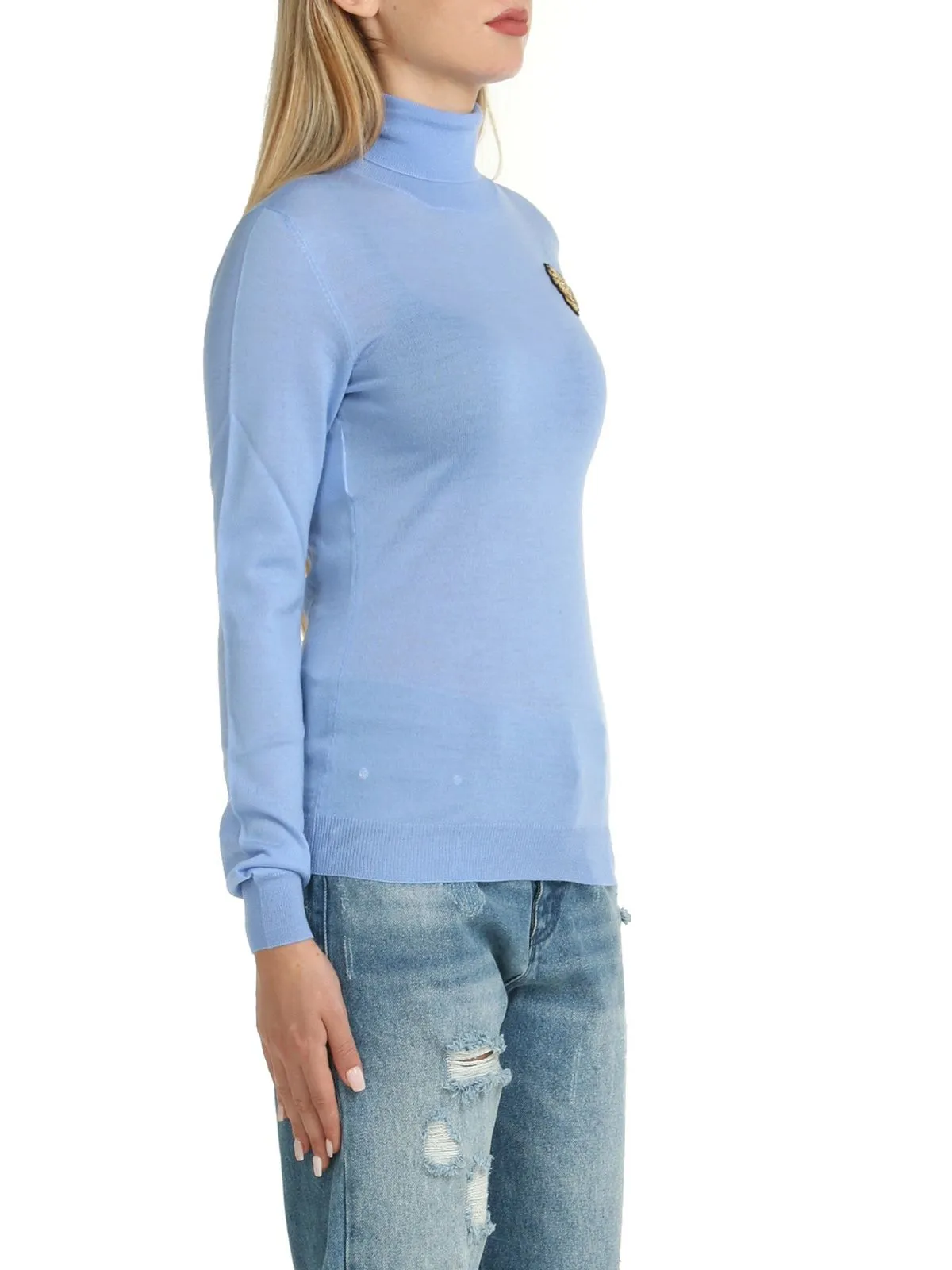 MAGLIA A COLLO ALTO CON PATCH