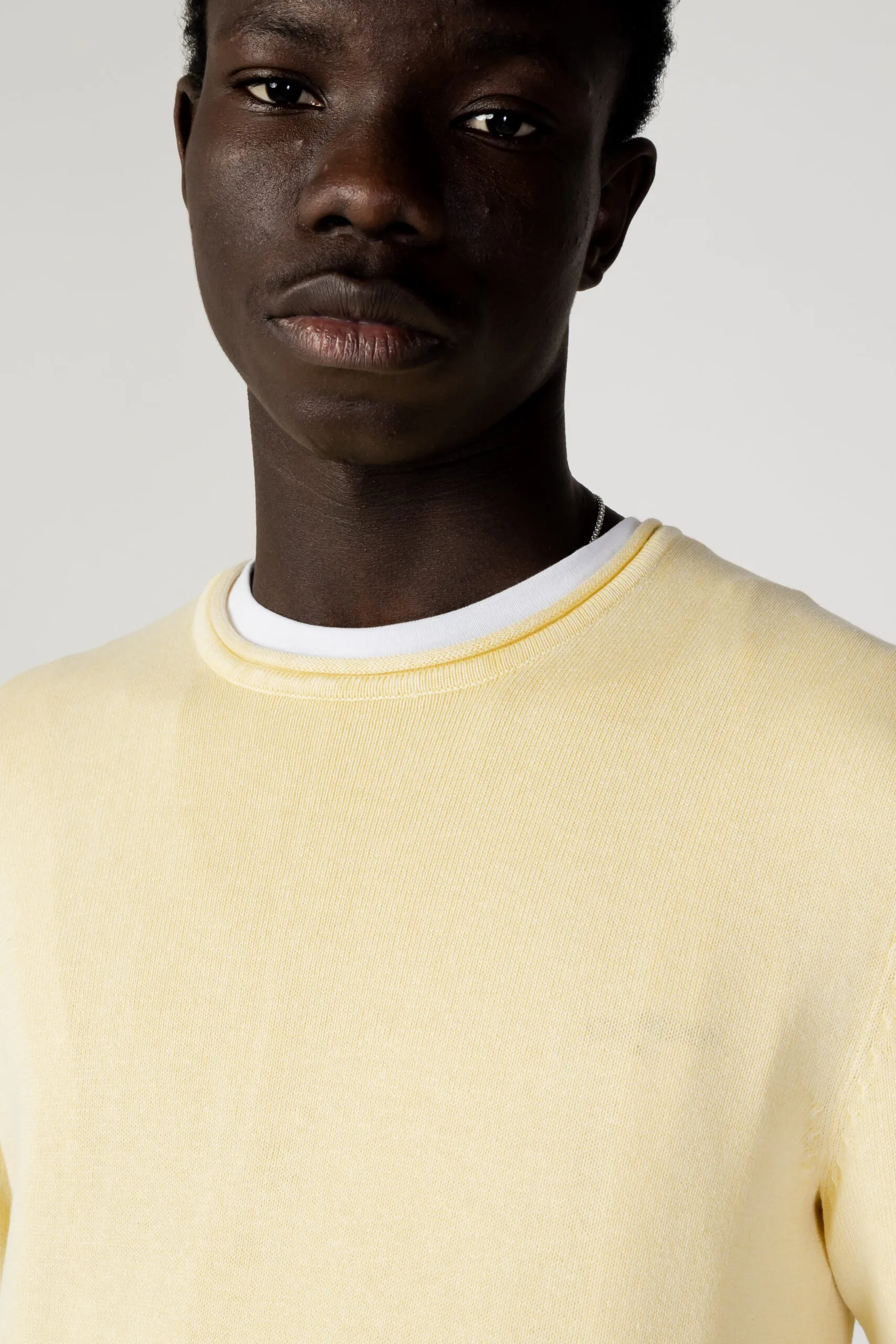 Maglia Only & Sons onsgarson 12 wash crew knit noos Giallo