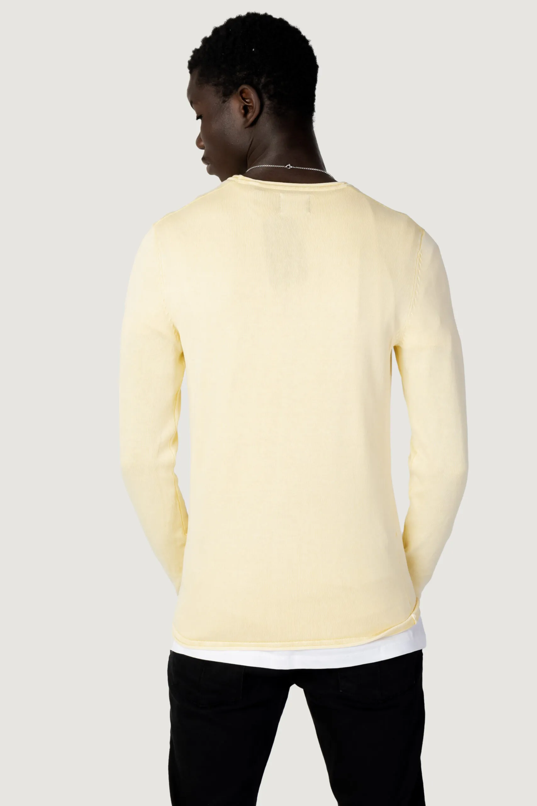 Maglia Only & Sons onsgarson 12 wash crew knit noos Giallo