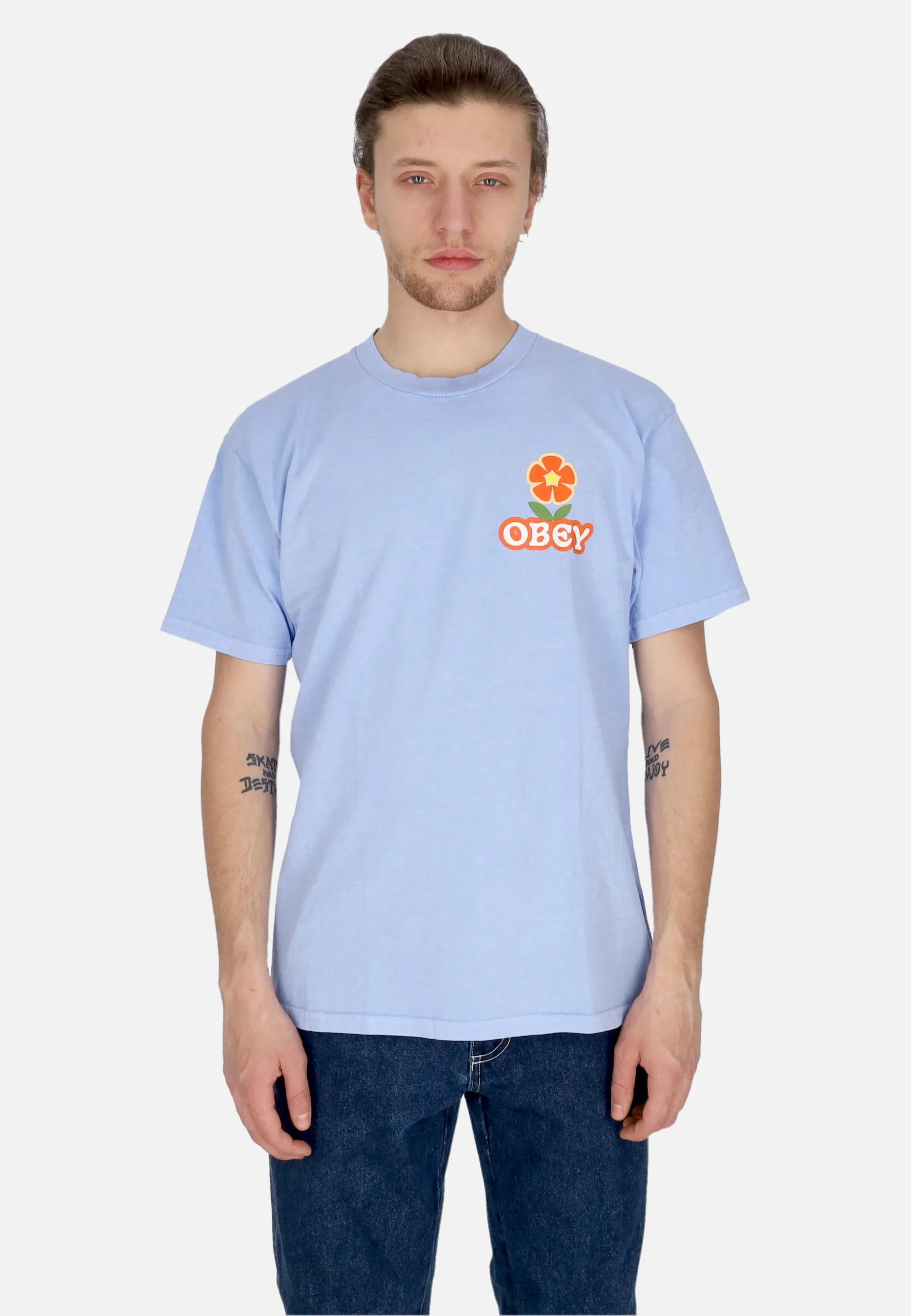 Maglietta Uomo Make Art Not War Flower Pigment Tee Pigment Hydrangea