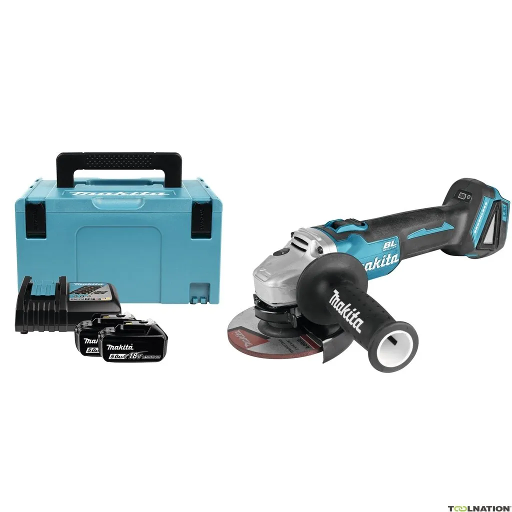 Makita DGA504RTJ 18V 5,0Ah Smerigliatrice angolare 125 mm