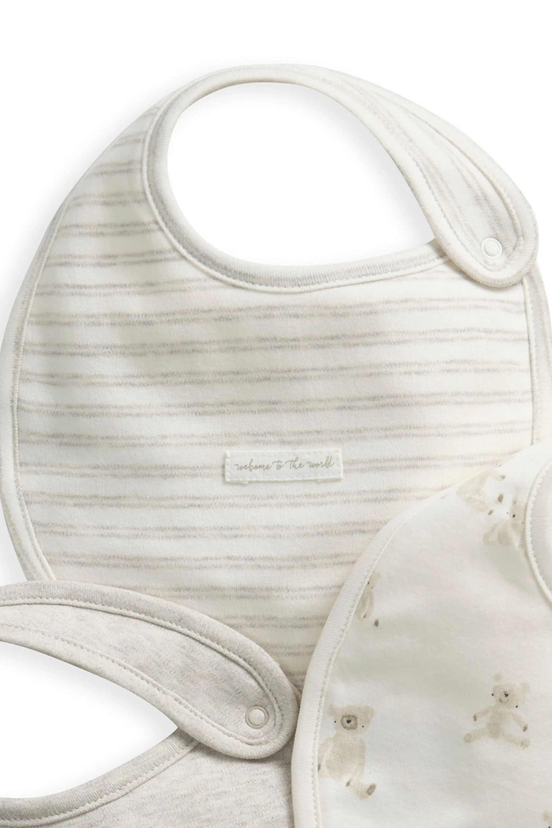 Mamas & Papas Elefante 100% Cotone BIBS 3 Confezione Set    
