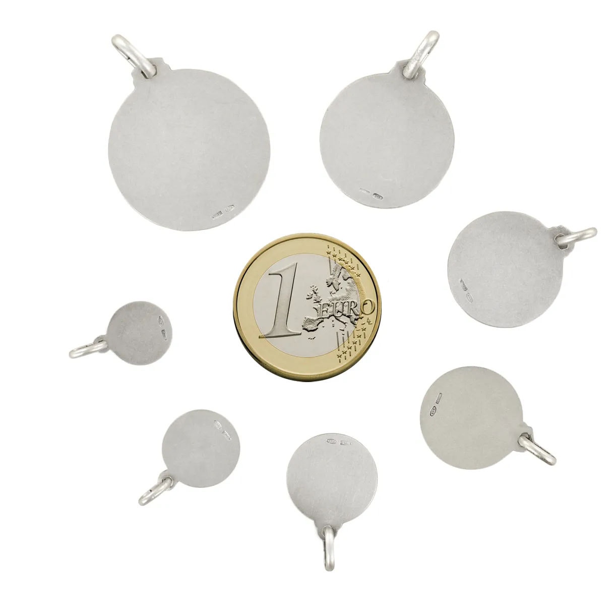 Medaglia Angelo Raffaello in oro giallo 8 mm