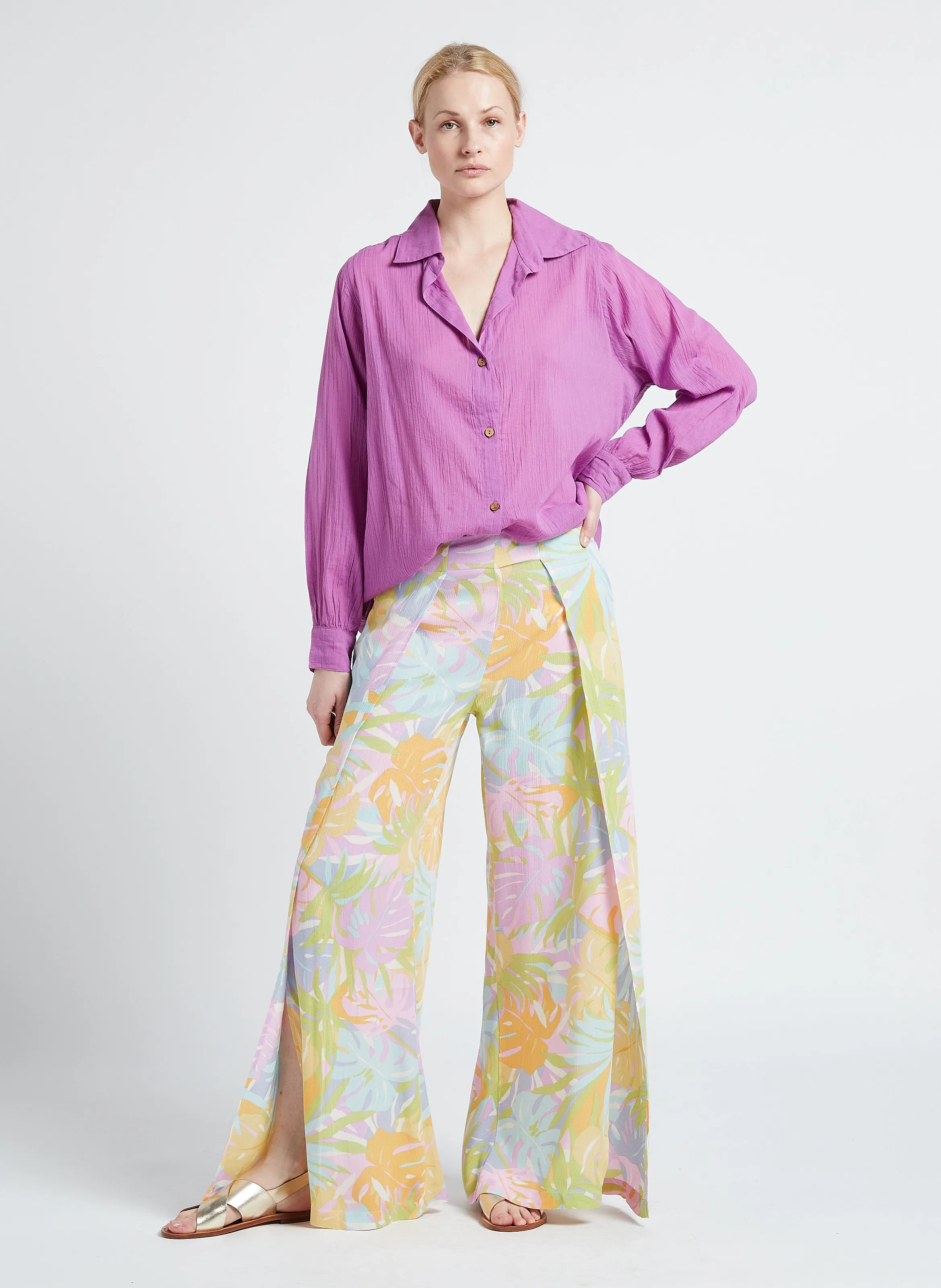  MELLOW YELLOW   AMINA - Sandali bassi in pelle | Dorato