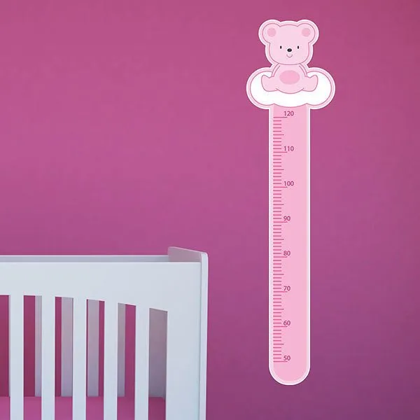 Metro da Parete orso rosa - ADESIVI BAMBINI