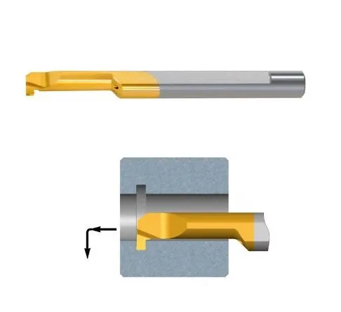MGR7B1.19L30BMK Micro Bareno destro per scanalatura Tiny Tools Carmex in metallo duro BMK, fantina mobile